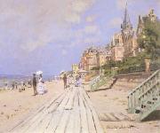 Claude Monet Beach at Trouville Spain oil painting artist
